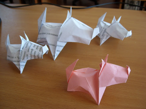 Оригами терьер (by Francisco Javier Caboblanco)