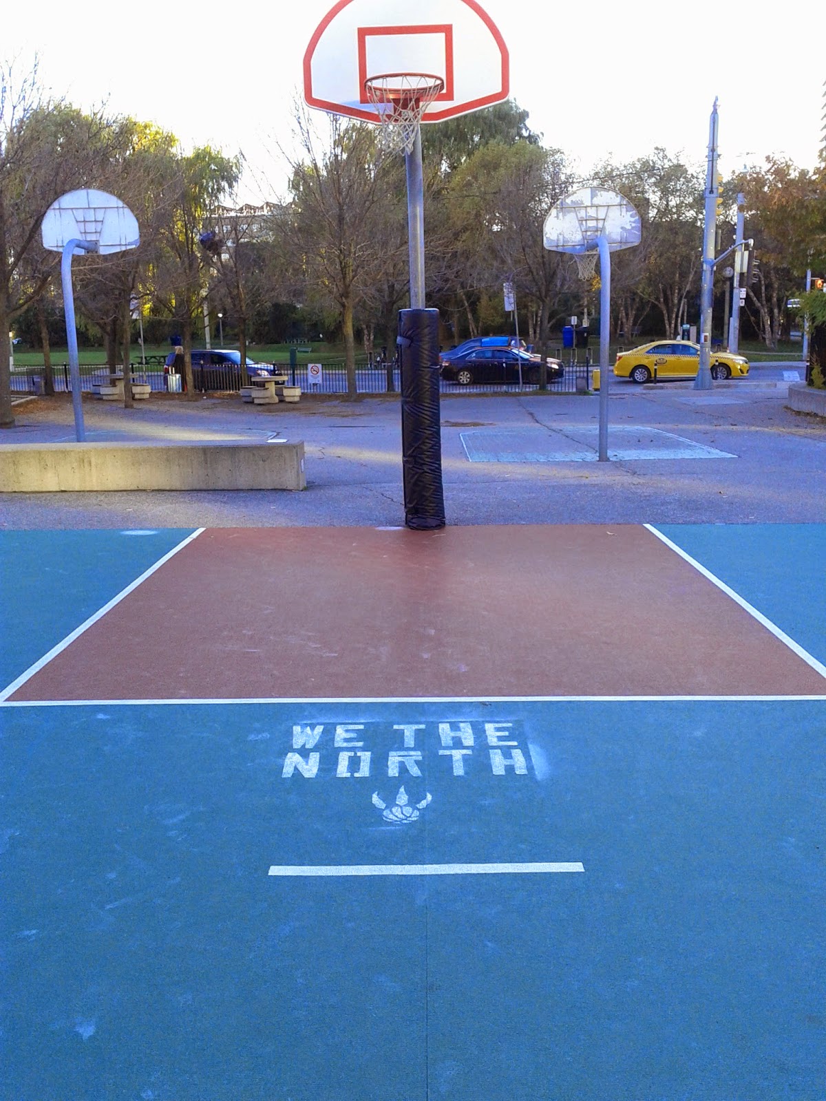 Toronto things We the North stamped on Harbourfront basketball court in Toronto