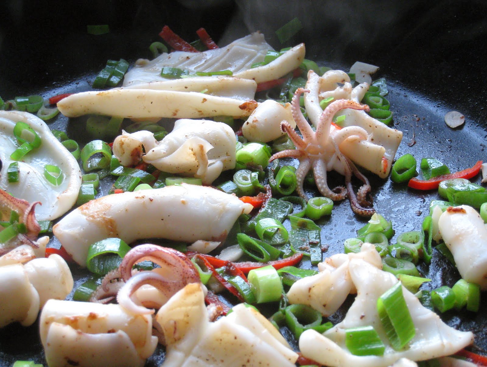 Hunger and Sauce: Pan fried squid with chilli and garlic
