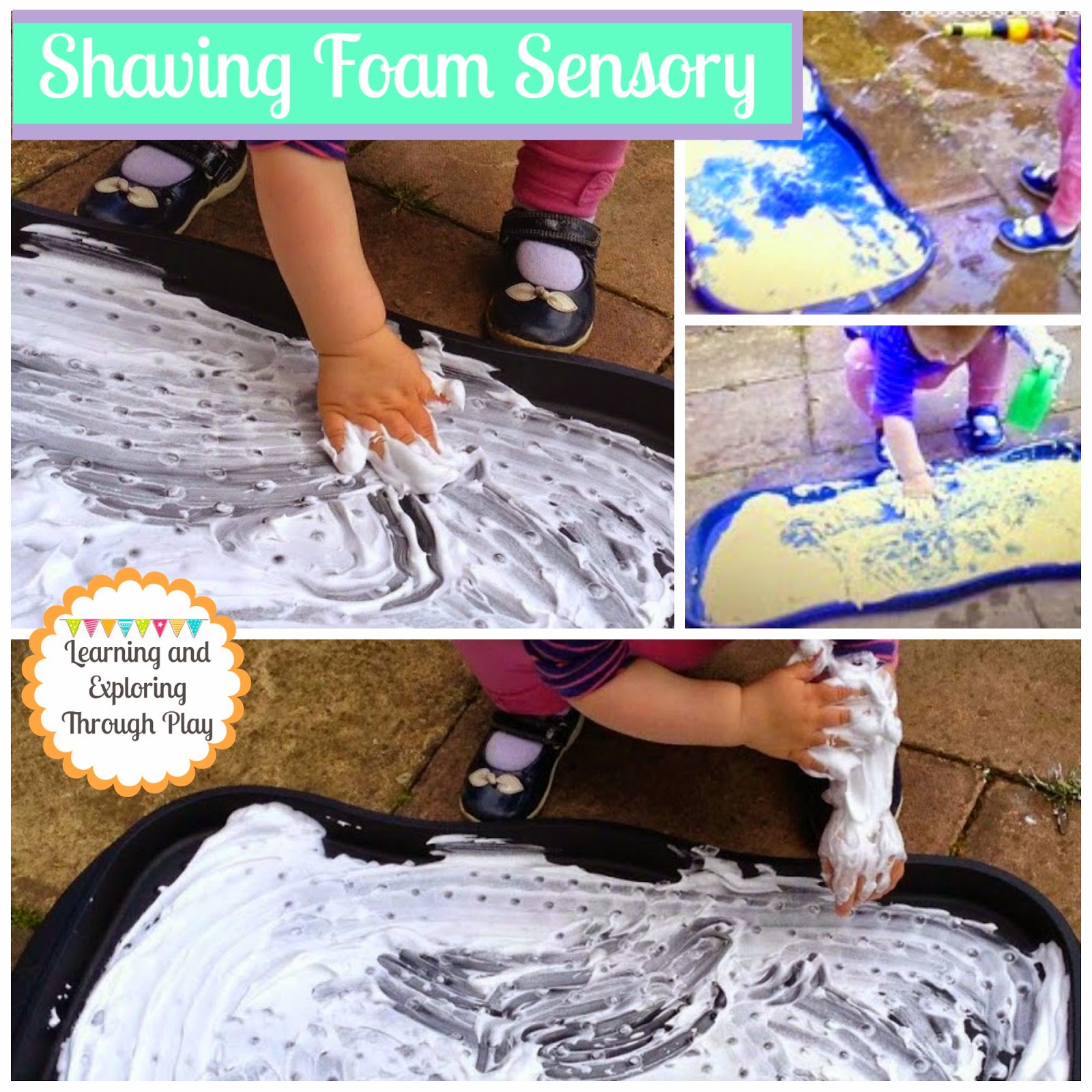 Learning and Exploring Through Play Shaving Foam Sensory