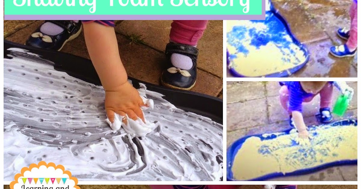 Learning and Exploring Through Play Shaving Foam Sensory