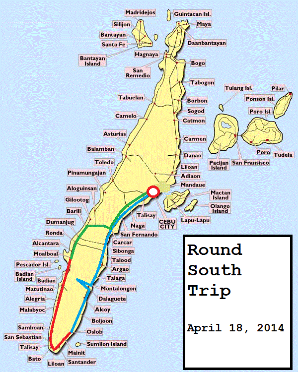 Round South Cebu Map Ali Mang-Laag Ta!: Round South Of Cebu