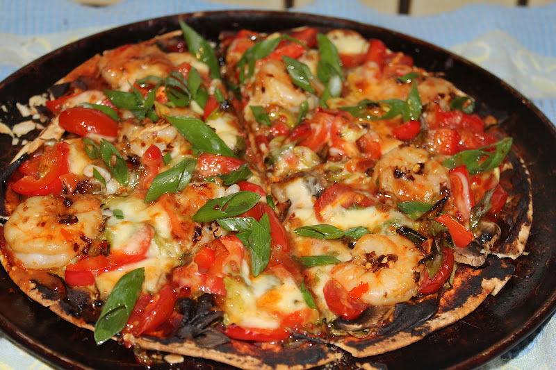 Szechuan Chilli Prawn Pizza A Dash Of Flavour Printable Recipes