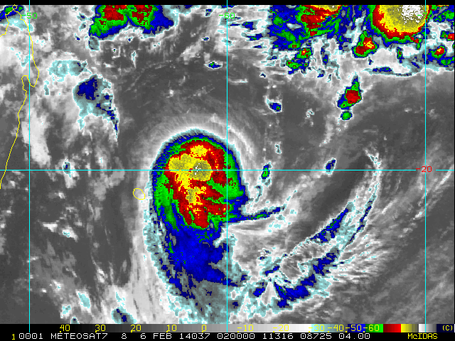 Image satellite de la tempête tropicale modérée Edilson