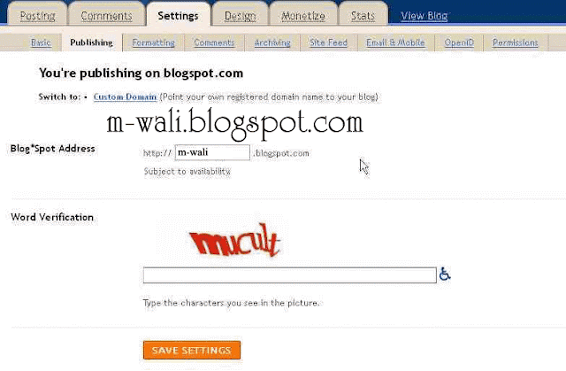 Cara Mengganti Alamat URL Blog Di Blogspot Cara Mengganti Alamat URL Blog Di Blogspot