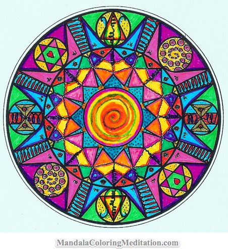 Mandala Coloring on De Terapias Complementares  Mandalas  O Que S  O E Para Que Servem