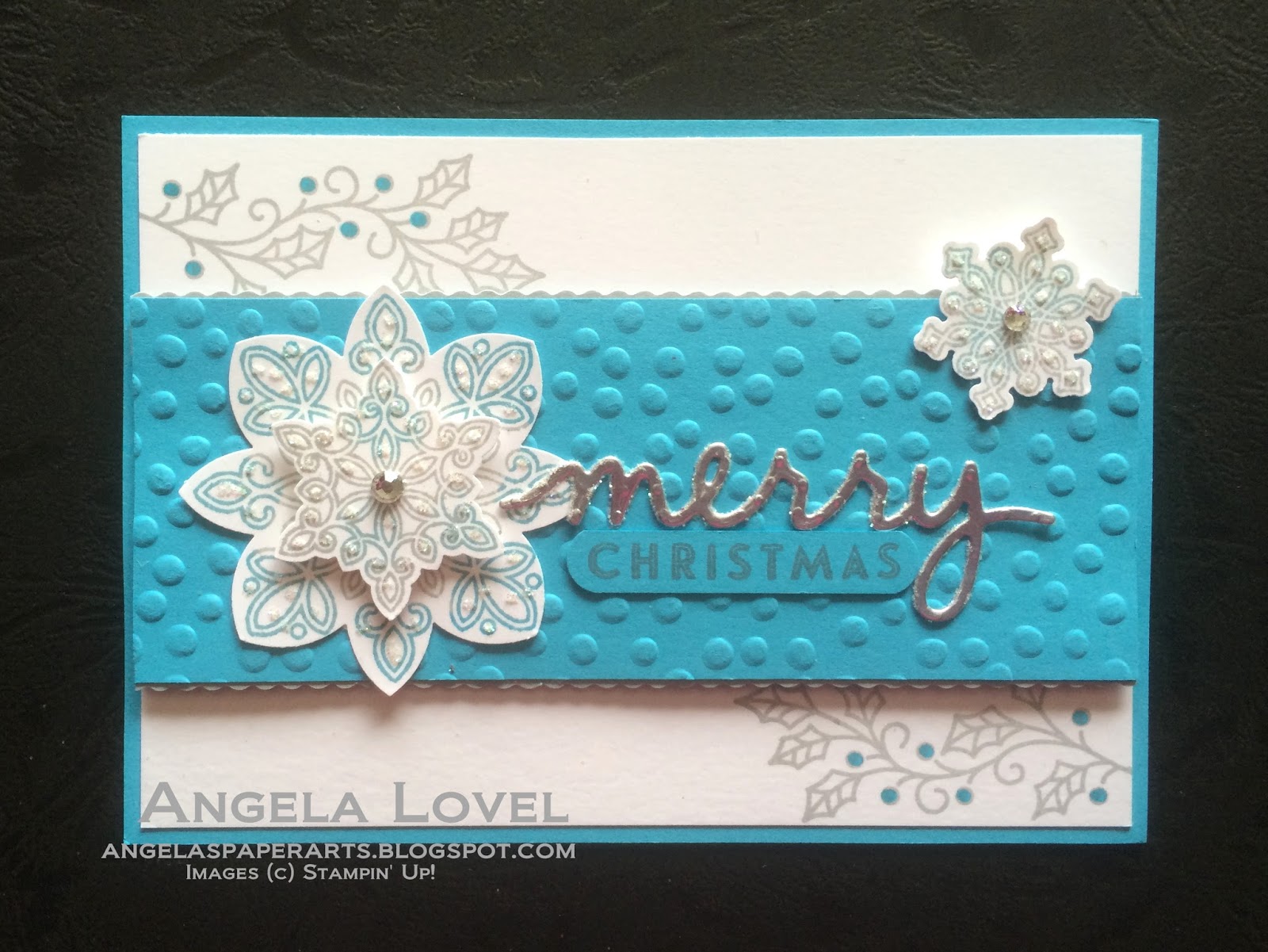 Angela's PaperArts: Merry Christmas snowflake card