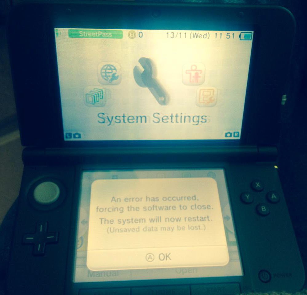 "An erro has occurred..." when set up Gateway 3DS? R4DSDSi.CO.UK