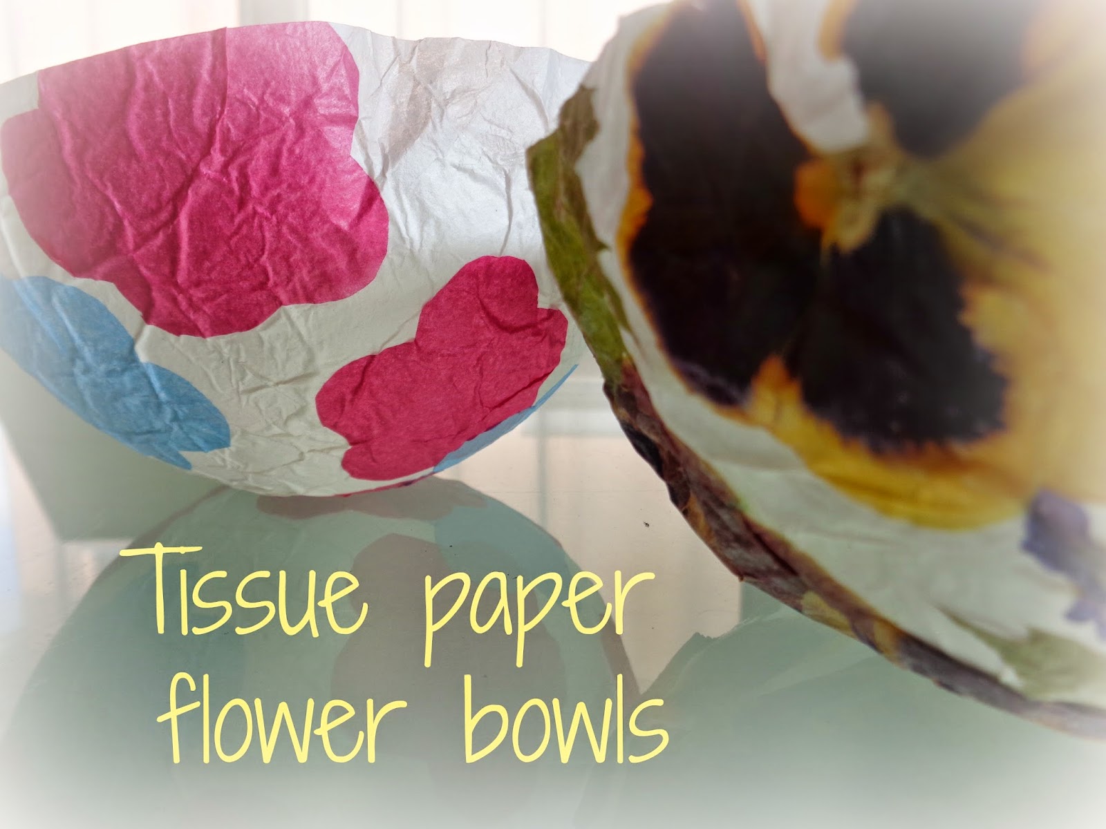 Mothers Messy Madness Tissue Paper Flower Bowls