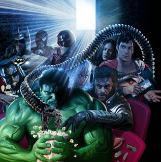 As with comics Superheros domin...