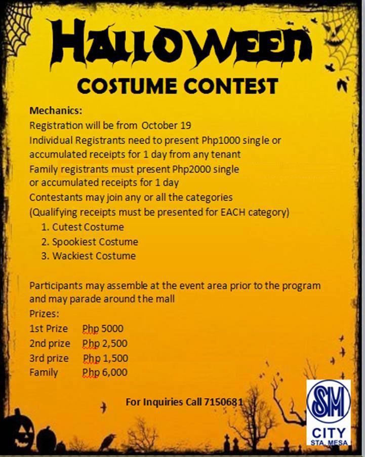 Sm Malls Halloween Events At Various Malls 2012 Pamurahan Your Ultimate Source Of Philippine Promos And Discounts