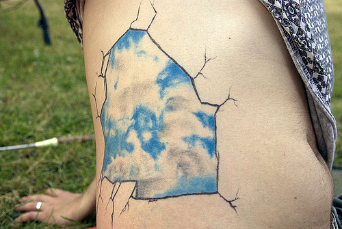 Or sometimes cloud tattoos are even used as clever coverups