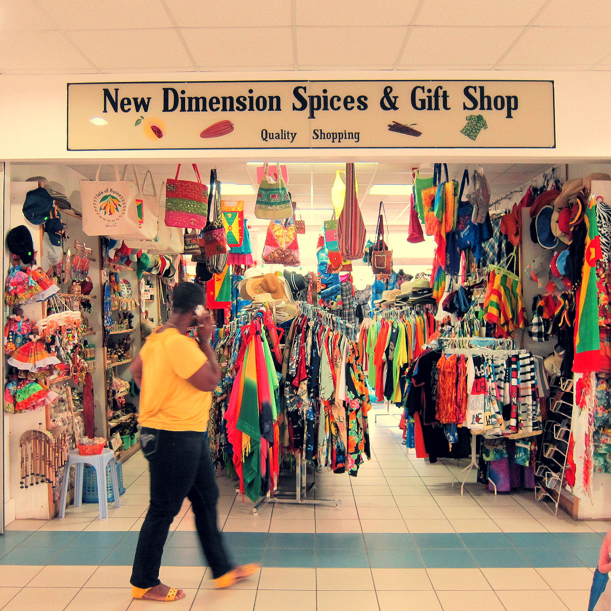 hello grenada, see you later america Esplanade Mall. Saint