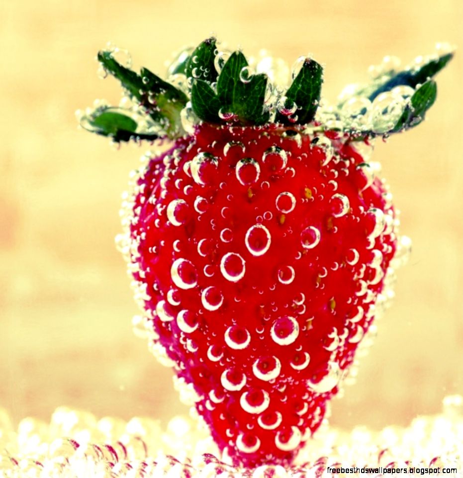 Underwater Strawberry Macro HD desktop wallpaper High Underwater Strawberry Macro HD desktop wallpaper High