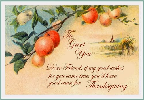 Free Thanksgiving Greeting Card Message