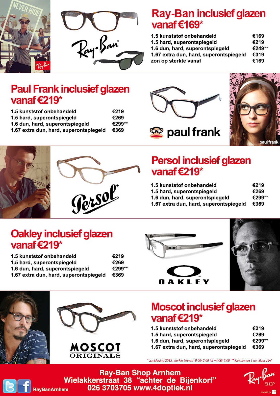 De Oakley dealer van Arnhem 4·D Optiek / RayBan Shop Arnhem