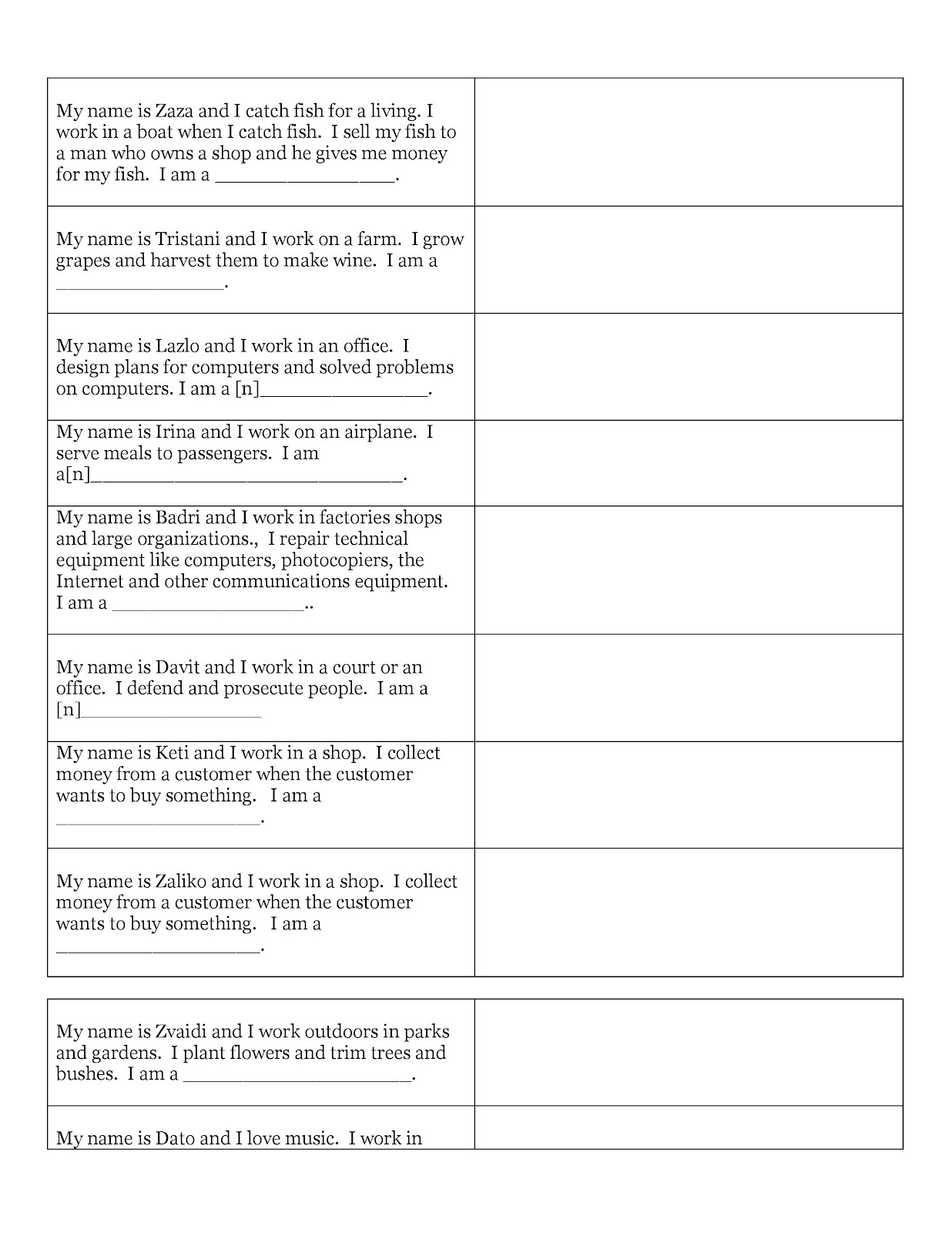 Printables Vocational Skills Worksheets english language through civic education elce vocational and image bank