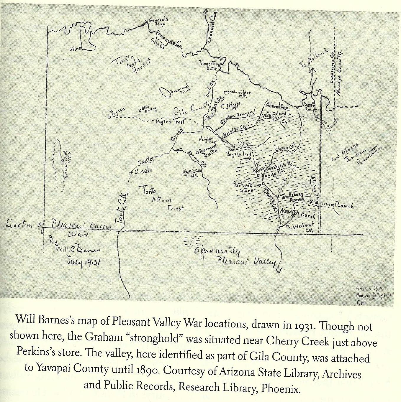 The Pleasant Valley War The Area