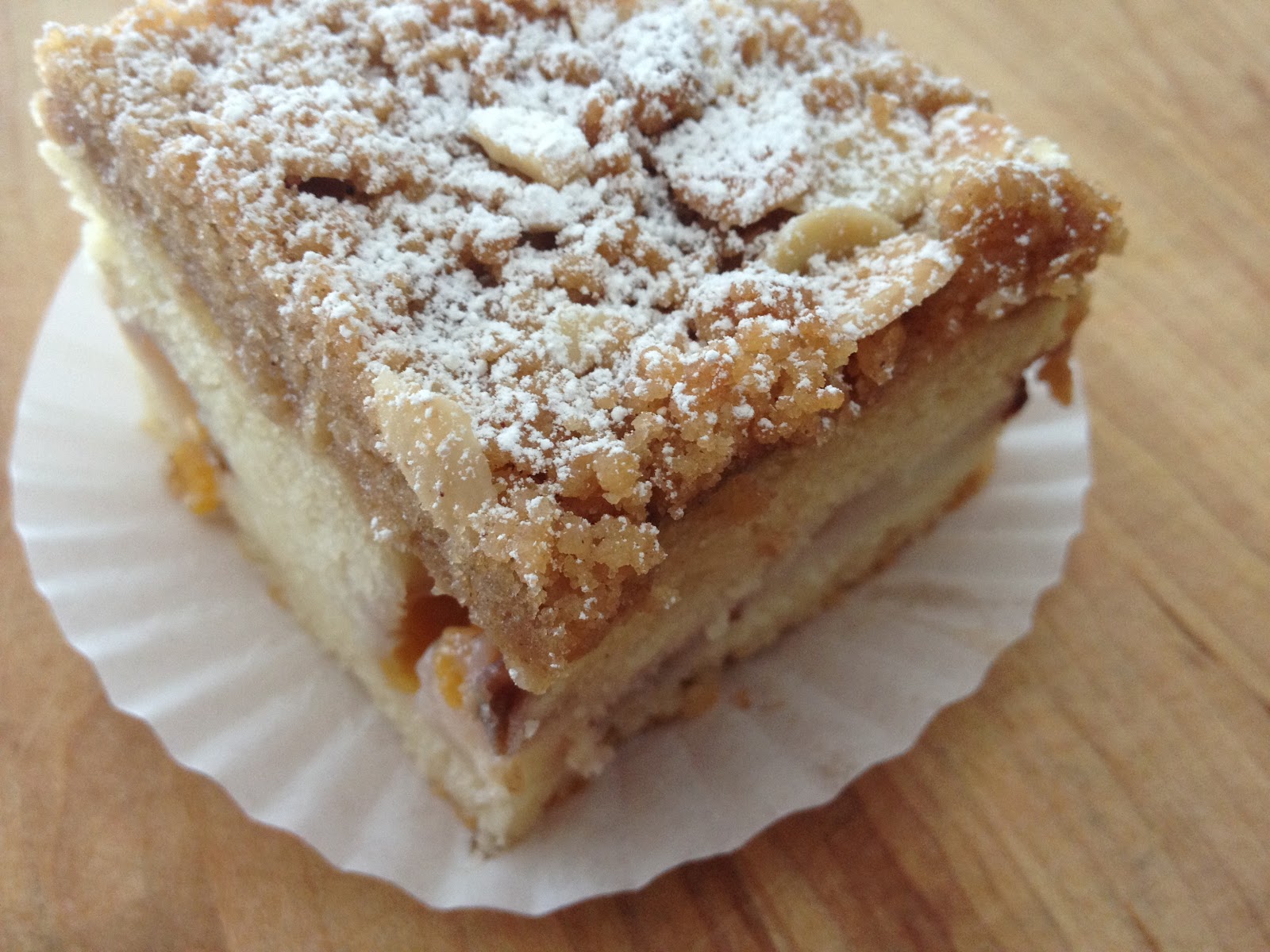 Dough and Batter peach & almond buttermilk coffee cake
