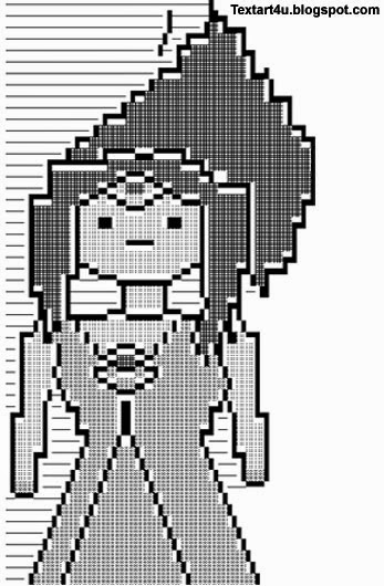 Flame Princess ASCII Art Copy Paste Code | Cool ASCII Text Art 4 U