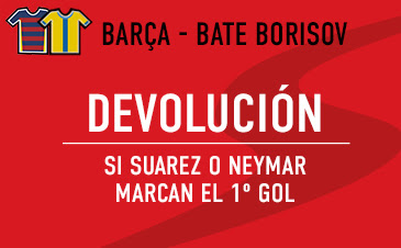 sportium bono 50 euros devolucion Champions Barcelona vs Bate 4 noviembre sportium bono 50 euros devolucion Champions Barcelona vs Bate 4 noviembre