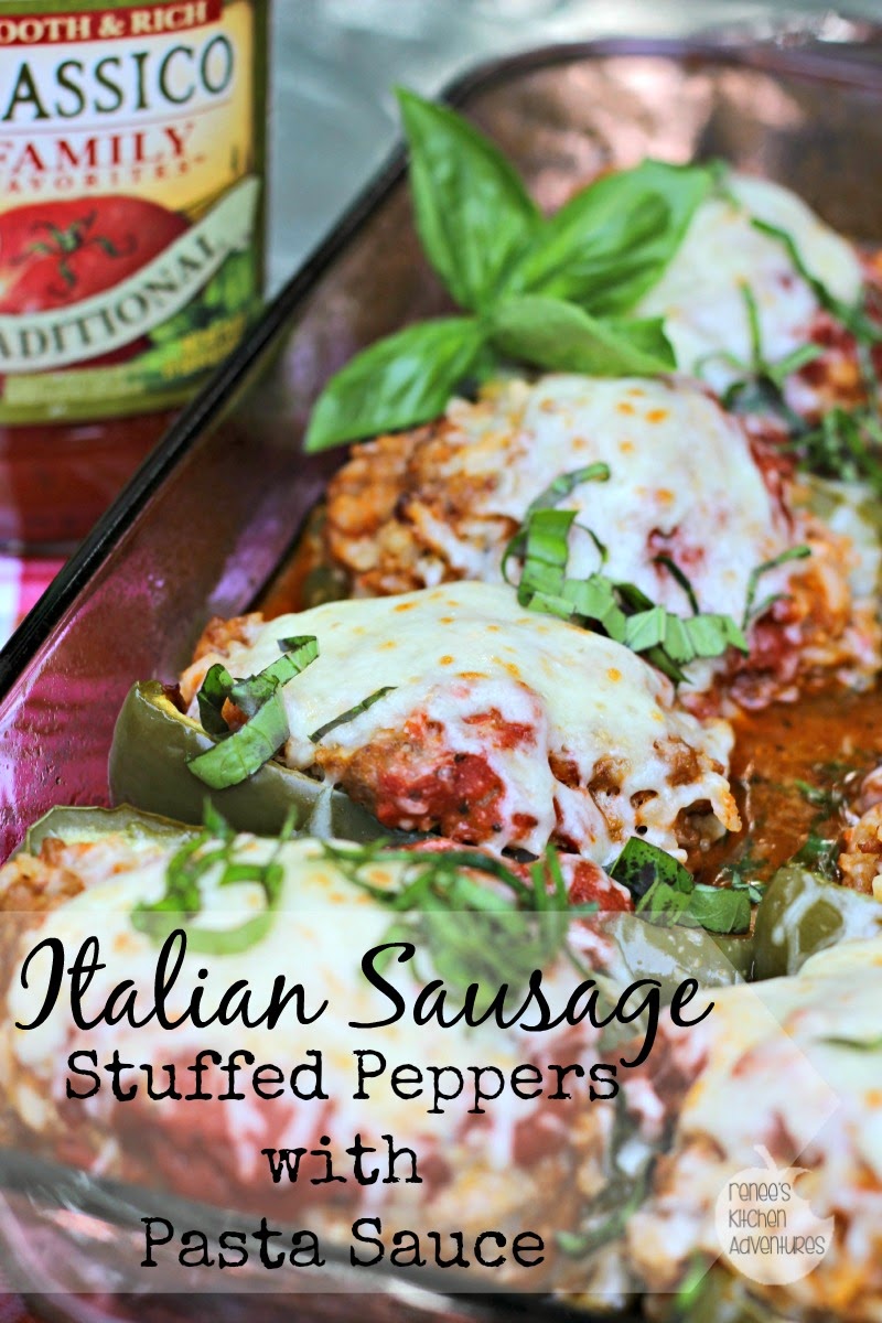 Italian Sausage Stuffed Peppers with Pasta Sauce Renee's Kitchen