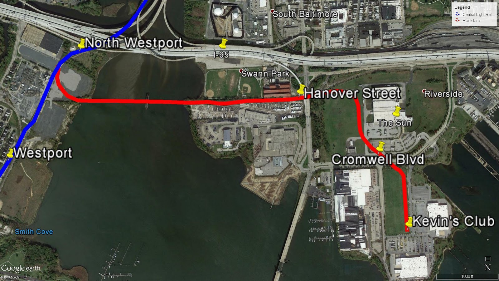 Baltimore InnerSpace The "Plank Line" from Westport to Port Covington