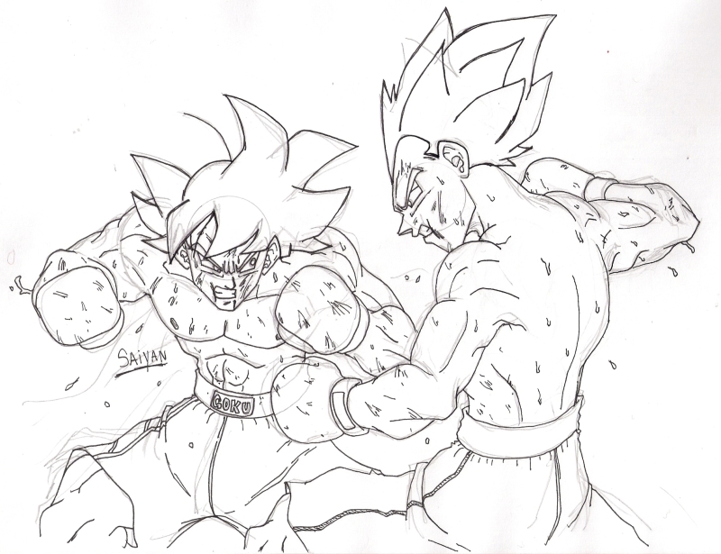 Goku vs broly para colorear - Imagui