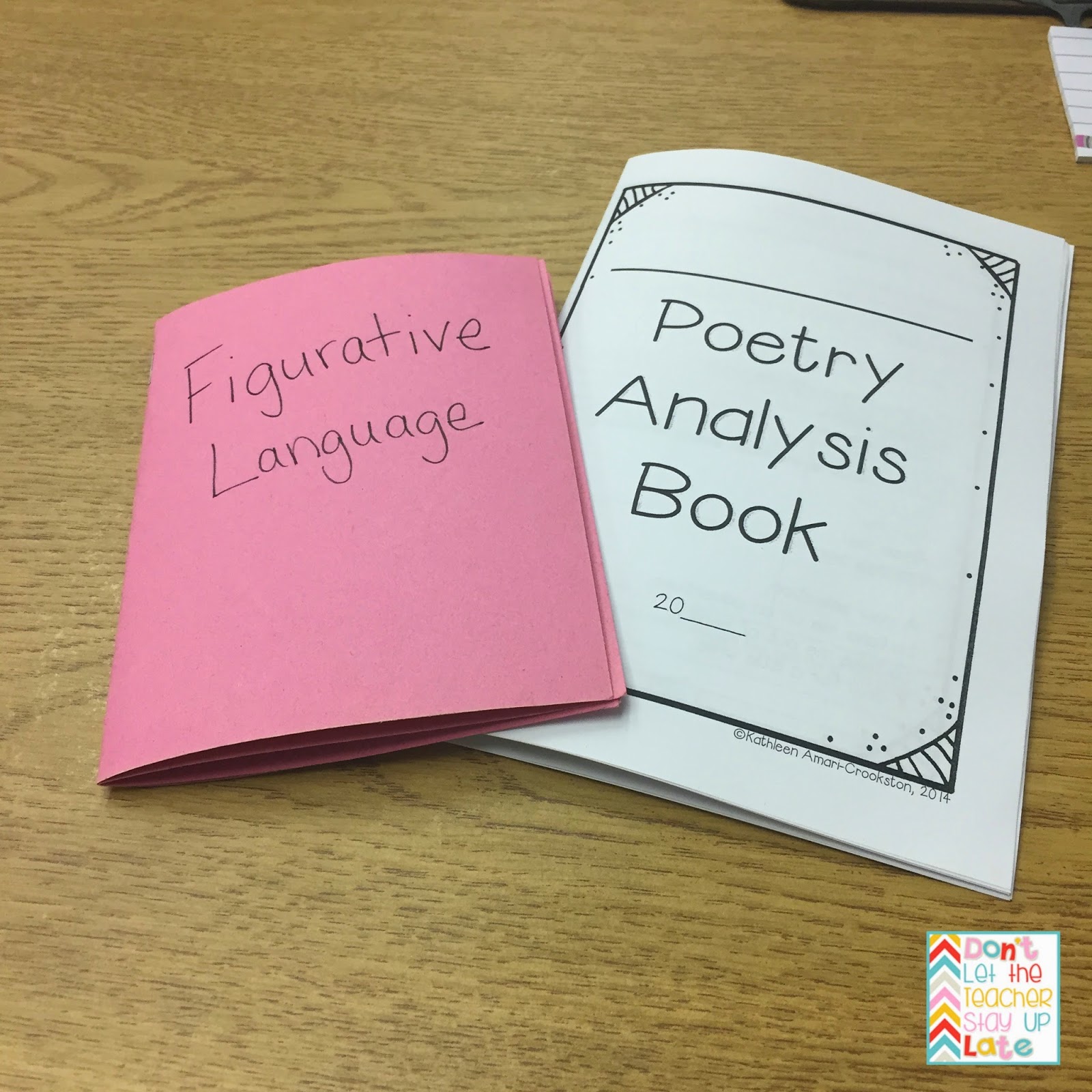 Don't Let the Teacher Stay Up Late Creating Figurative Language Booklets