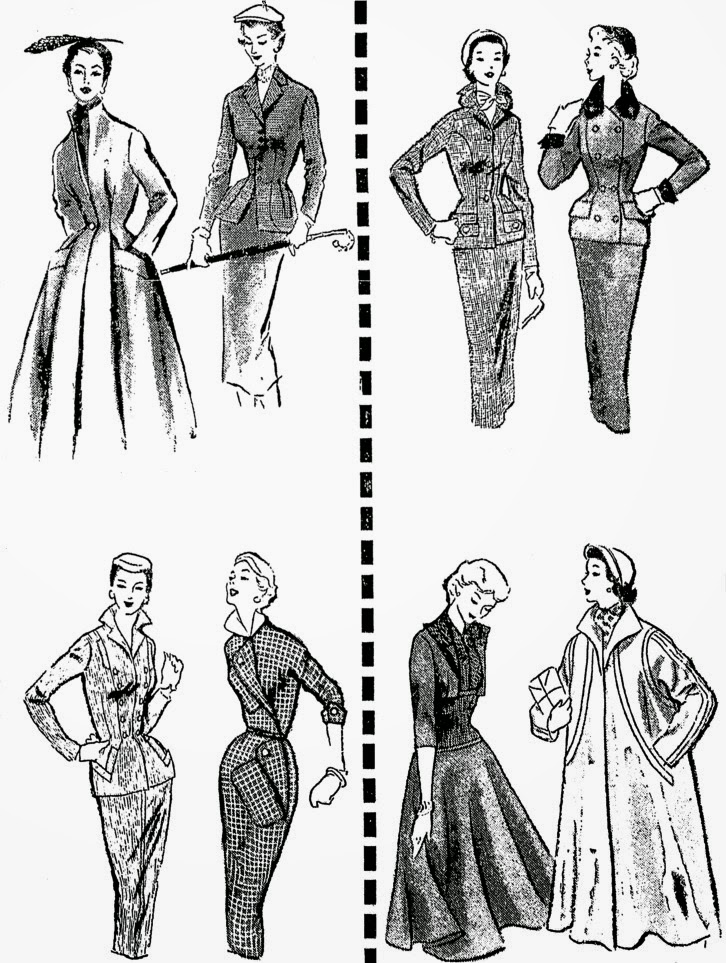ANOS DOURADOS: IMAGENS \u0026 FATOS: FATOS - Moda: Roupas masculinas e femininas dos anos 50