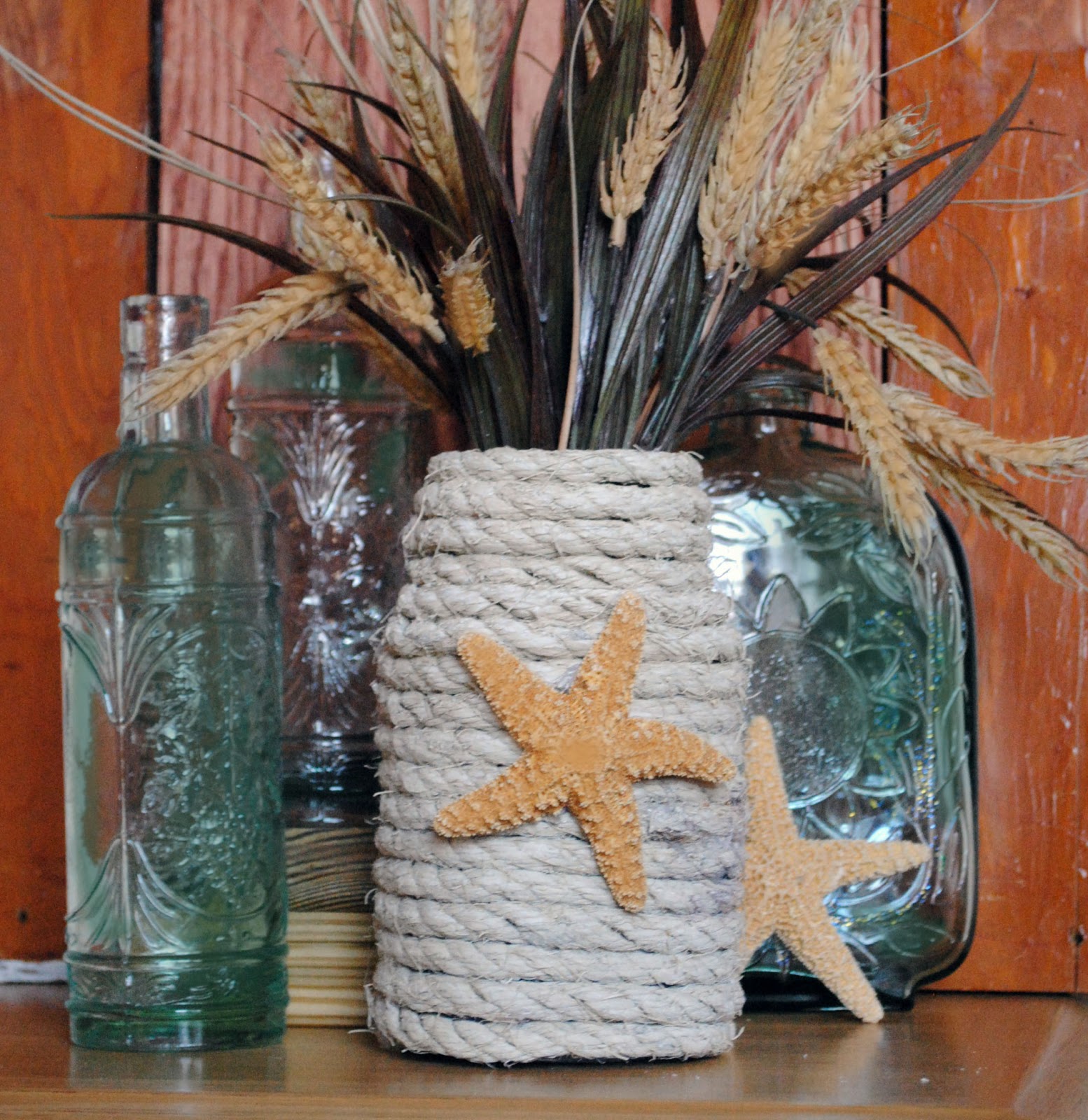 One Day at a Time Repurpose Series 2 (Spaghetti Jar to Beachy Vase)