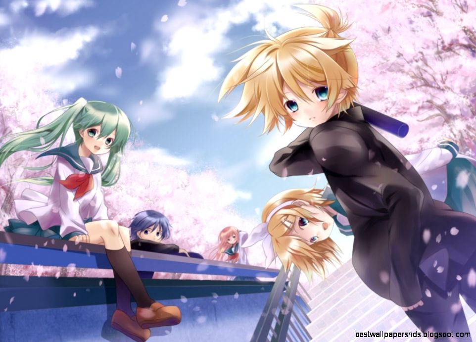 Anime Cherry Tree Girl Vocaloid Bright Ah Anime Cherry Tree Girl Vocaloid Bright Ah