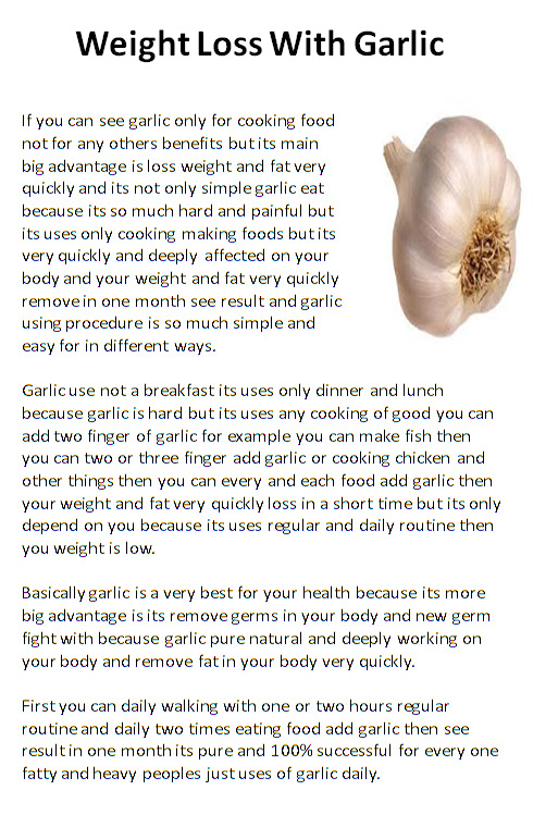weight loss with garlic 1toop