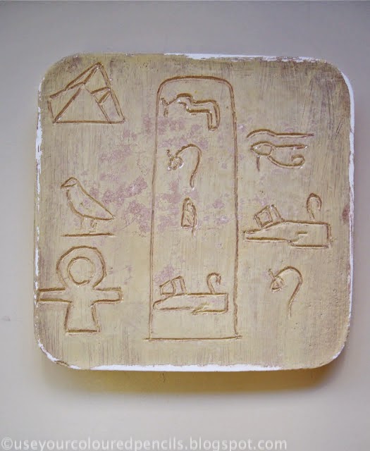 Use Your Coloured Pencils Ancient Egyptian Style Carved Tablets