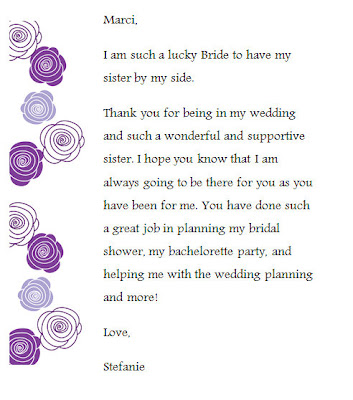 thank you for choosing me as a bridesmaid