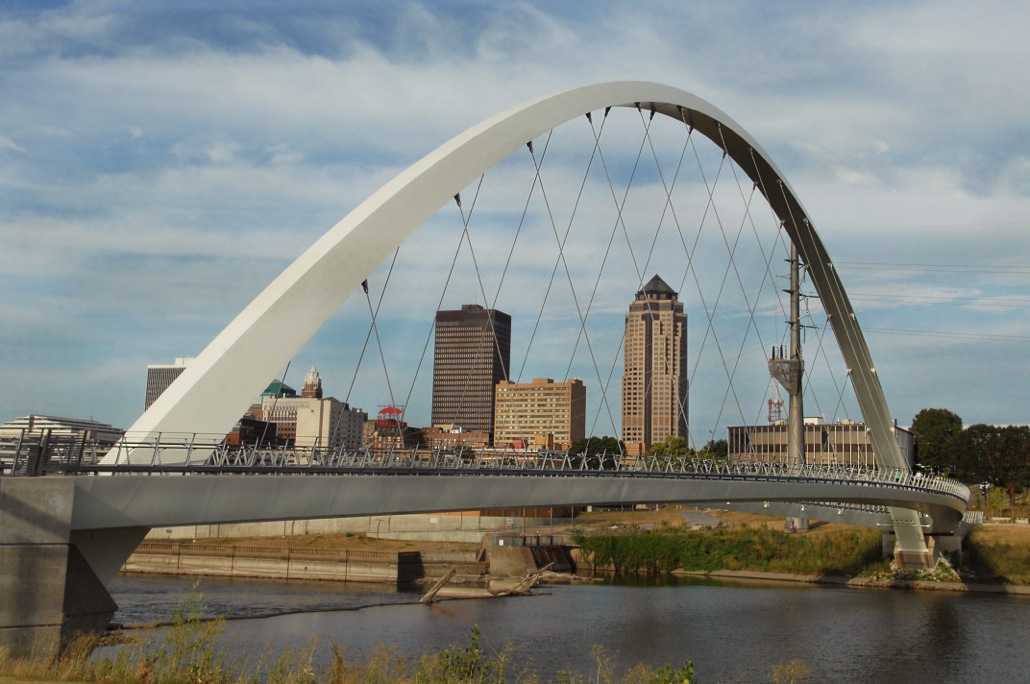 Bailey's Buddy The Pedestrian Bridge in Des Moines, Iowa….a Must See