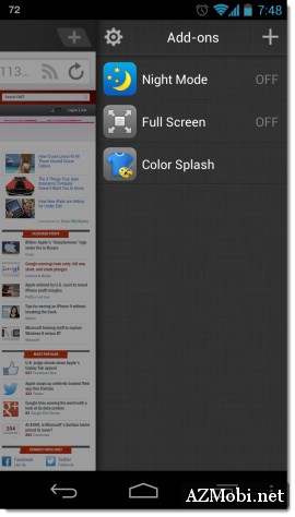 Enable Night Mode on Dolphin for Android