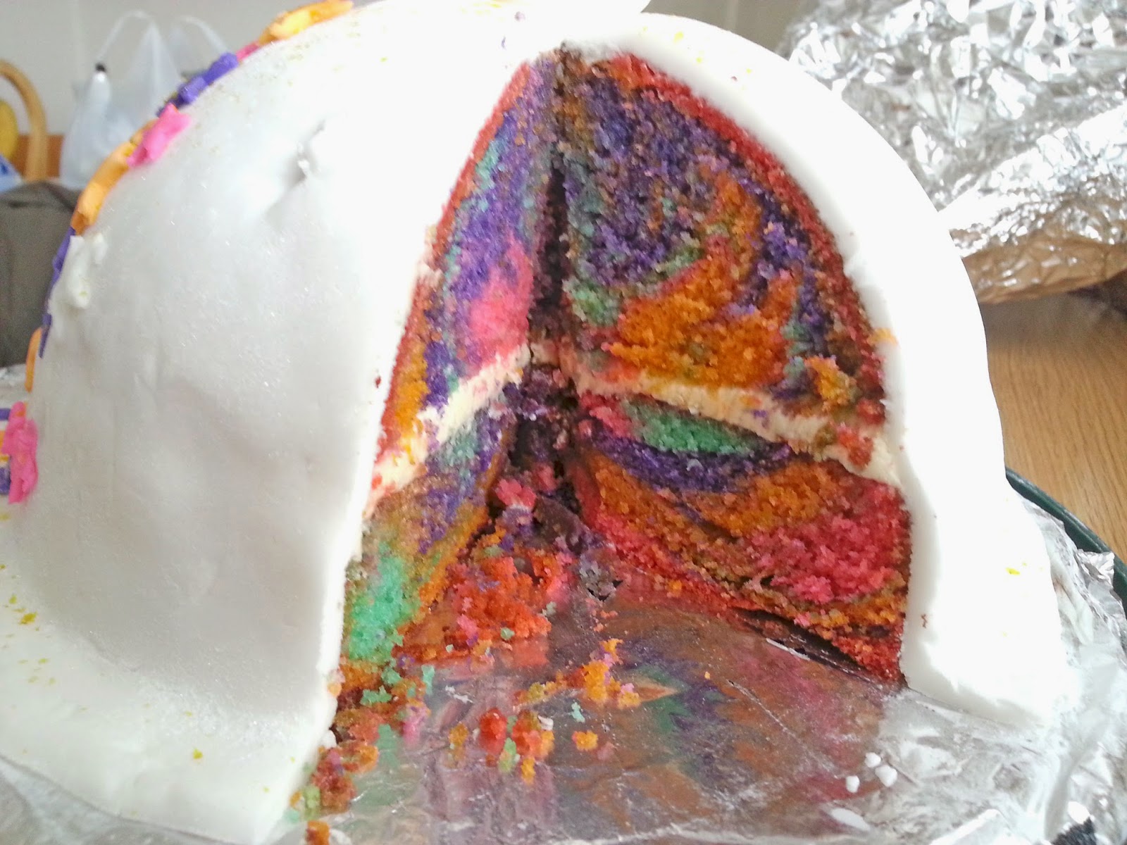 Psychedelic Space Cake Alien Cake Pop Neon Rainbow Cake