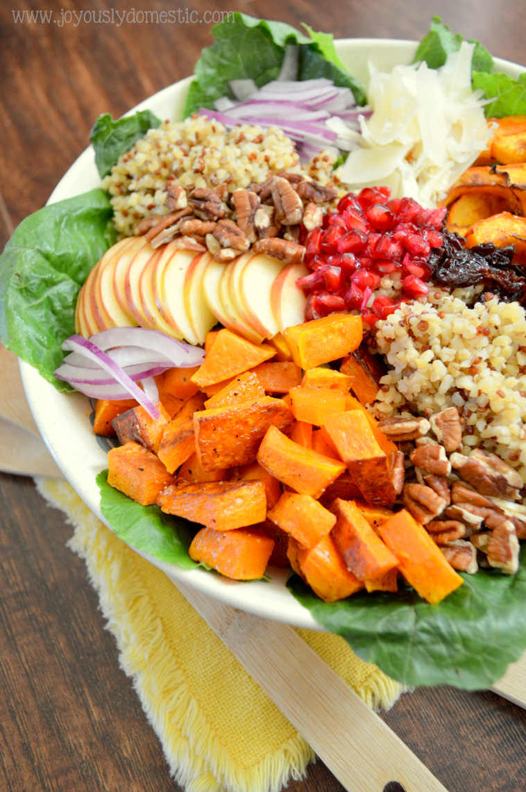 Joyously Domestic FallInspired Harvest Salad Bowl