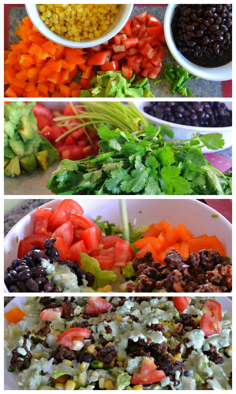 Southwestern Taco Salad with Cilantro Lime Dressing 5 Minutes for Mom