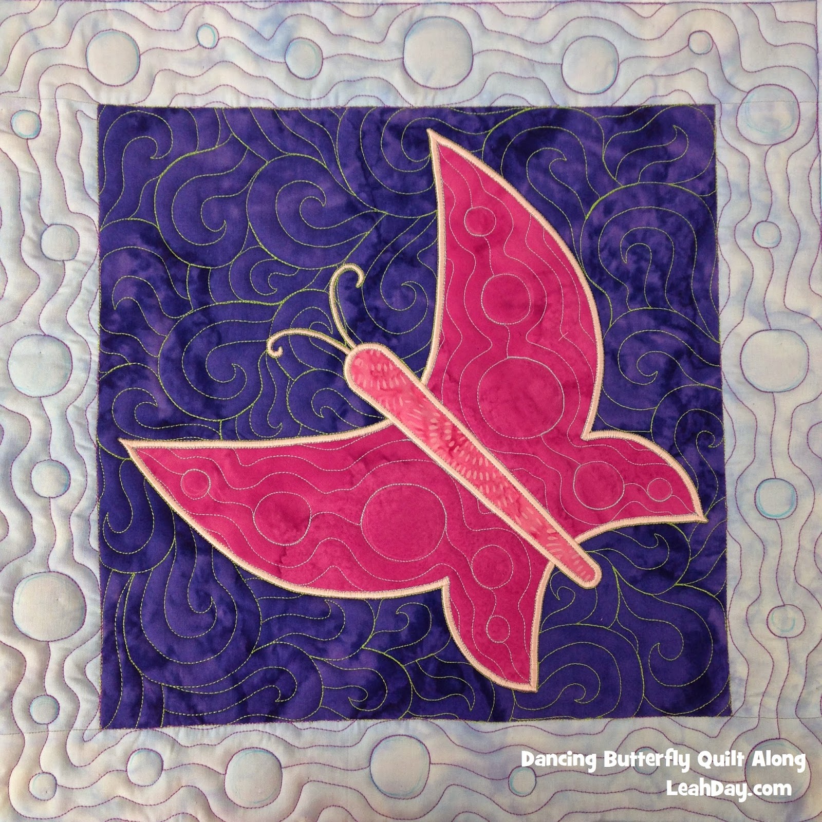 Free motion quilt coin chain