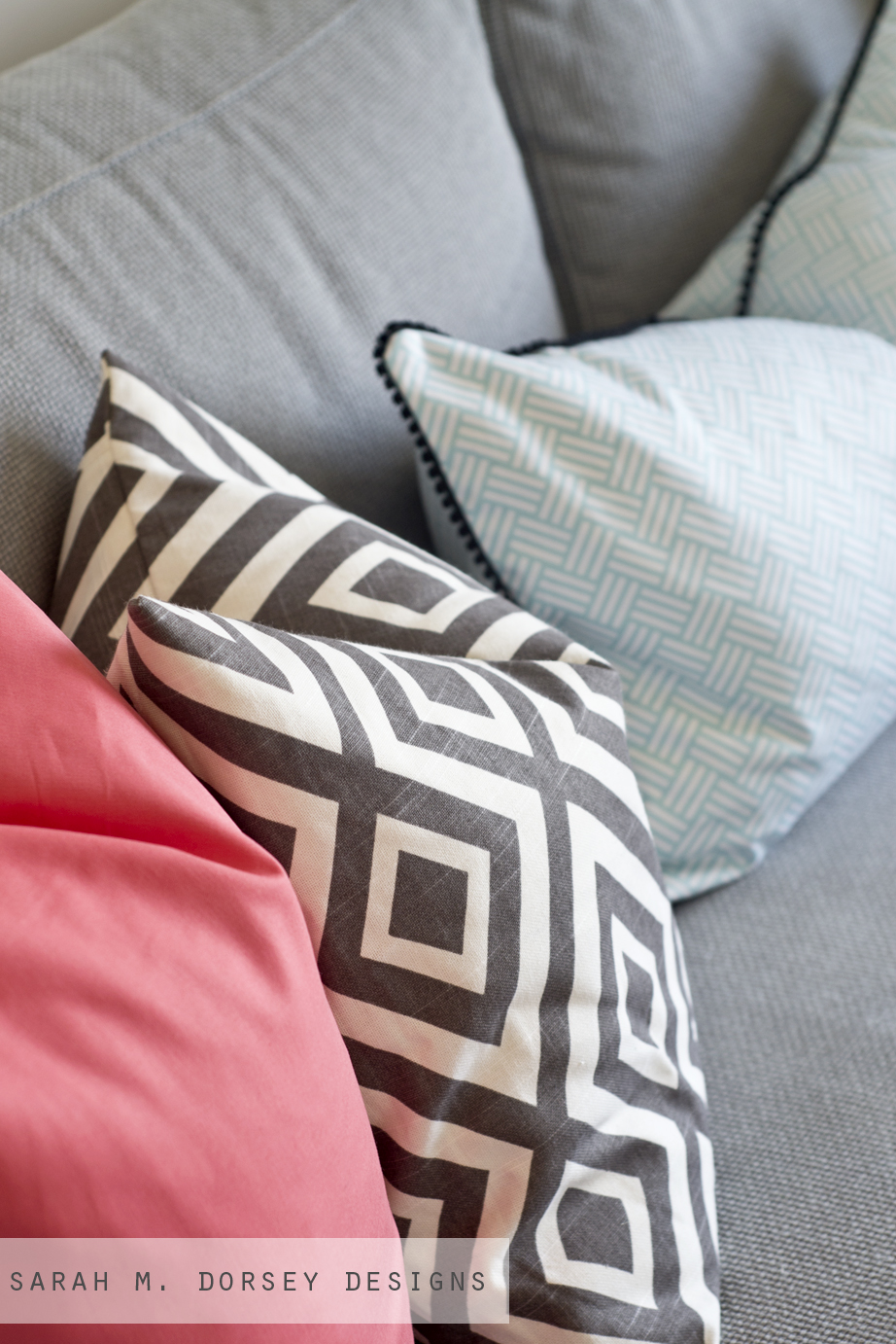 sarah m. dorsey designs 10 minute pillow shams for the Living Room