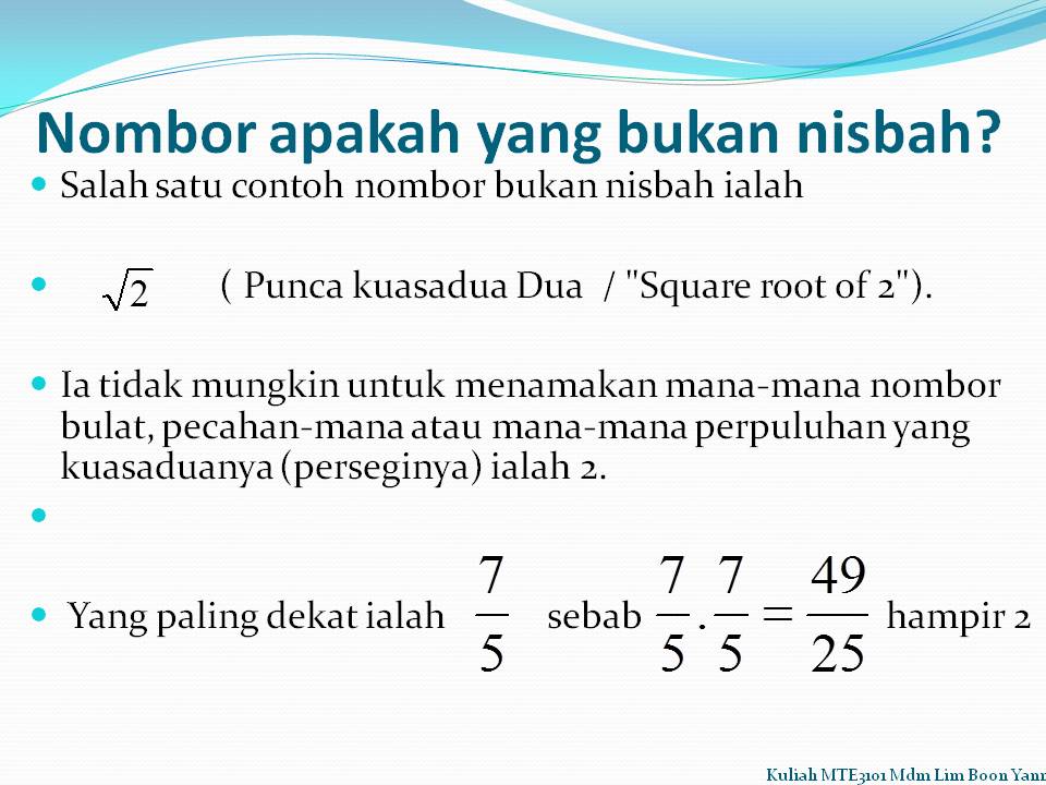 MTE3101 Minggu 12 Nombor Nisbah