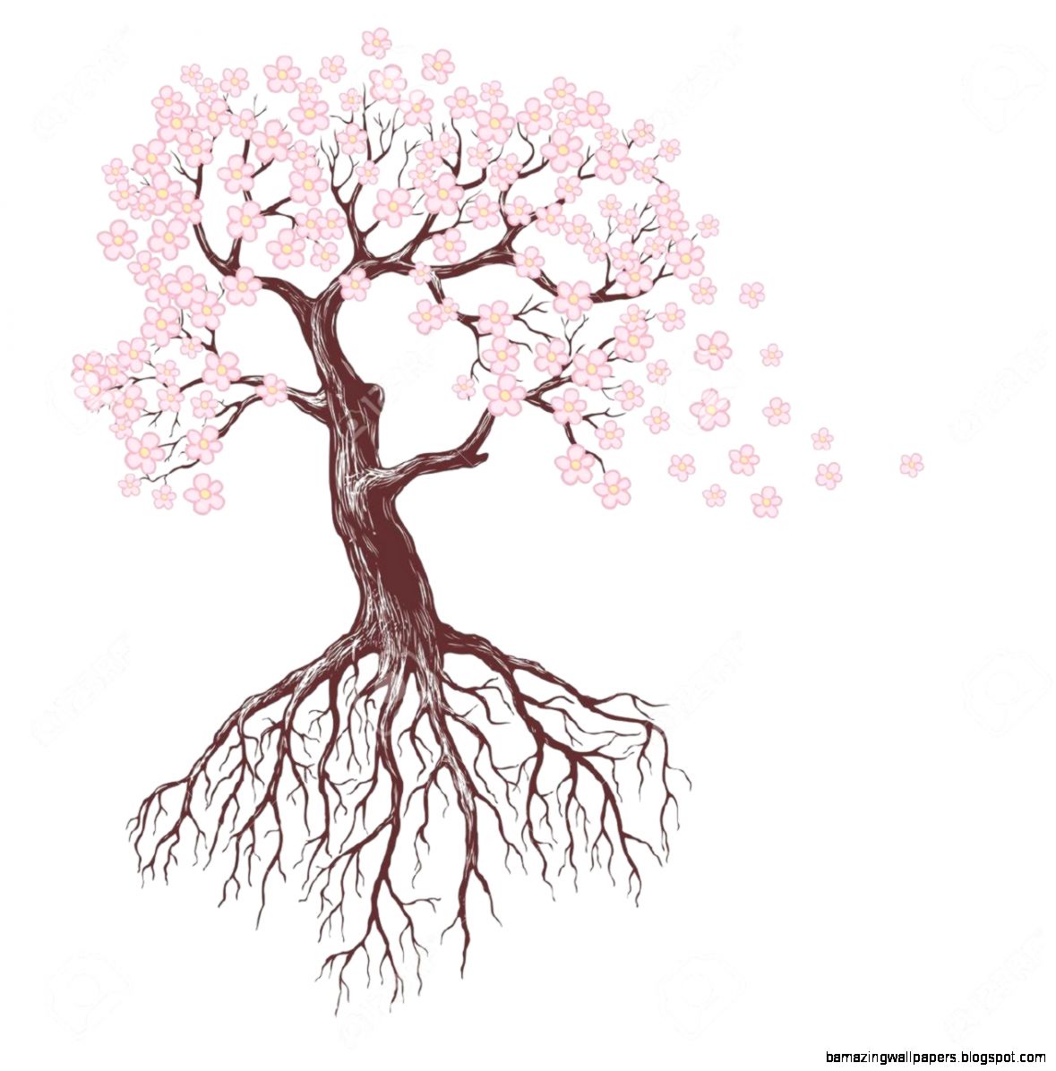 Spring Tree With Pink Blossoms Royalty Free Cliparts Vectors And Spring Tree With Pink Blossoms Royalty Free Cliparts Vectors And