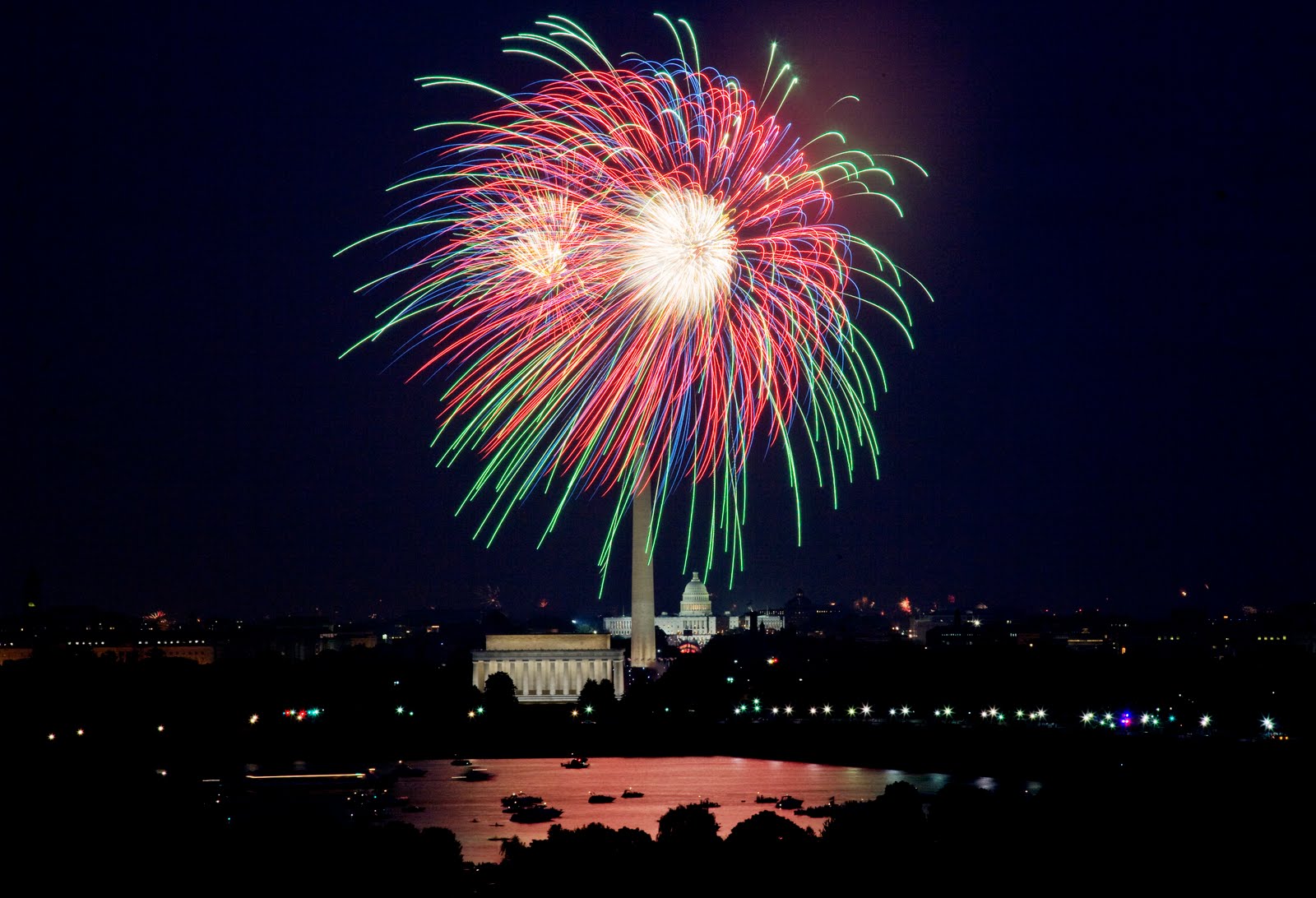July 4th fireworks, Washington, D.C. Public Domain Clip Art Photos and