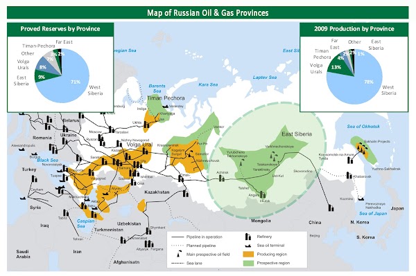 Russia Oil Fields Map Russia Oil Fields Map