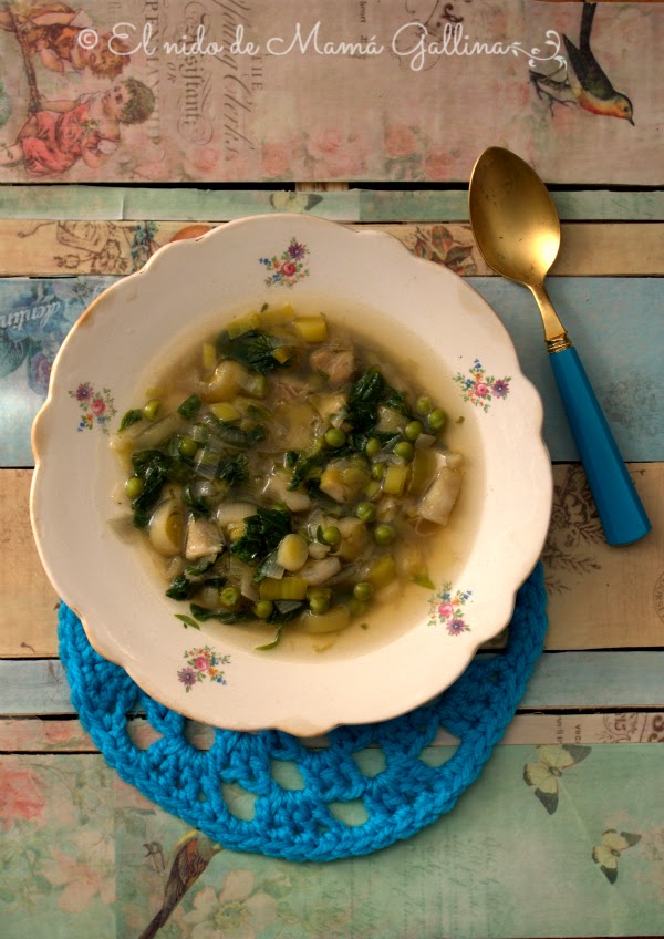 Sopa De Verduras Y Pescado
