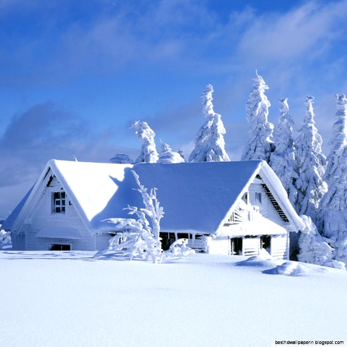 Mountain Chalet Covered With Snow HD desktop wallpaper High Mountain Chalet Covered With Snow HD desktop wallpaper High