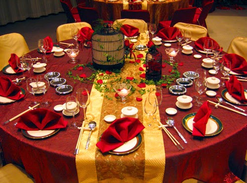 FOOD AND BEVERAGE : CHINESE THEME TABLE D'HOTE AND MENU CARD