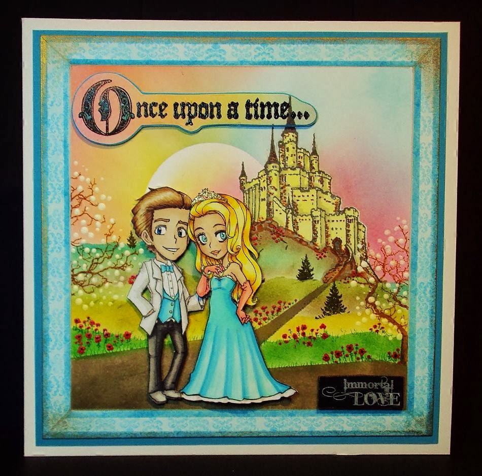 visible image stamps wedding characters fairytale castle